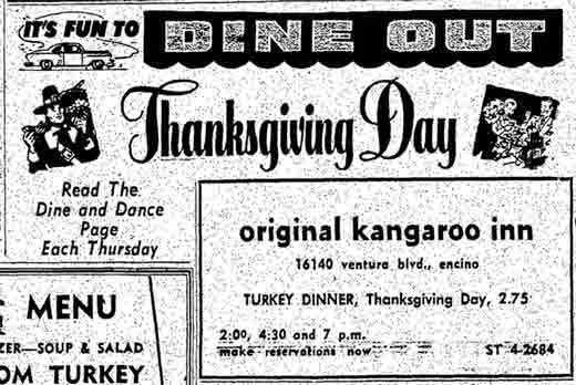 The Kangaroo Inn - Van Nuys News - November 23, 1954
