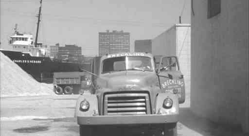 A freighter at Allied Asphalt on the Cuyahoga River - May 1961